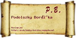 Podolszky Boróka névjegykártya